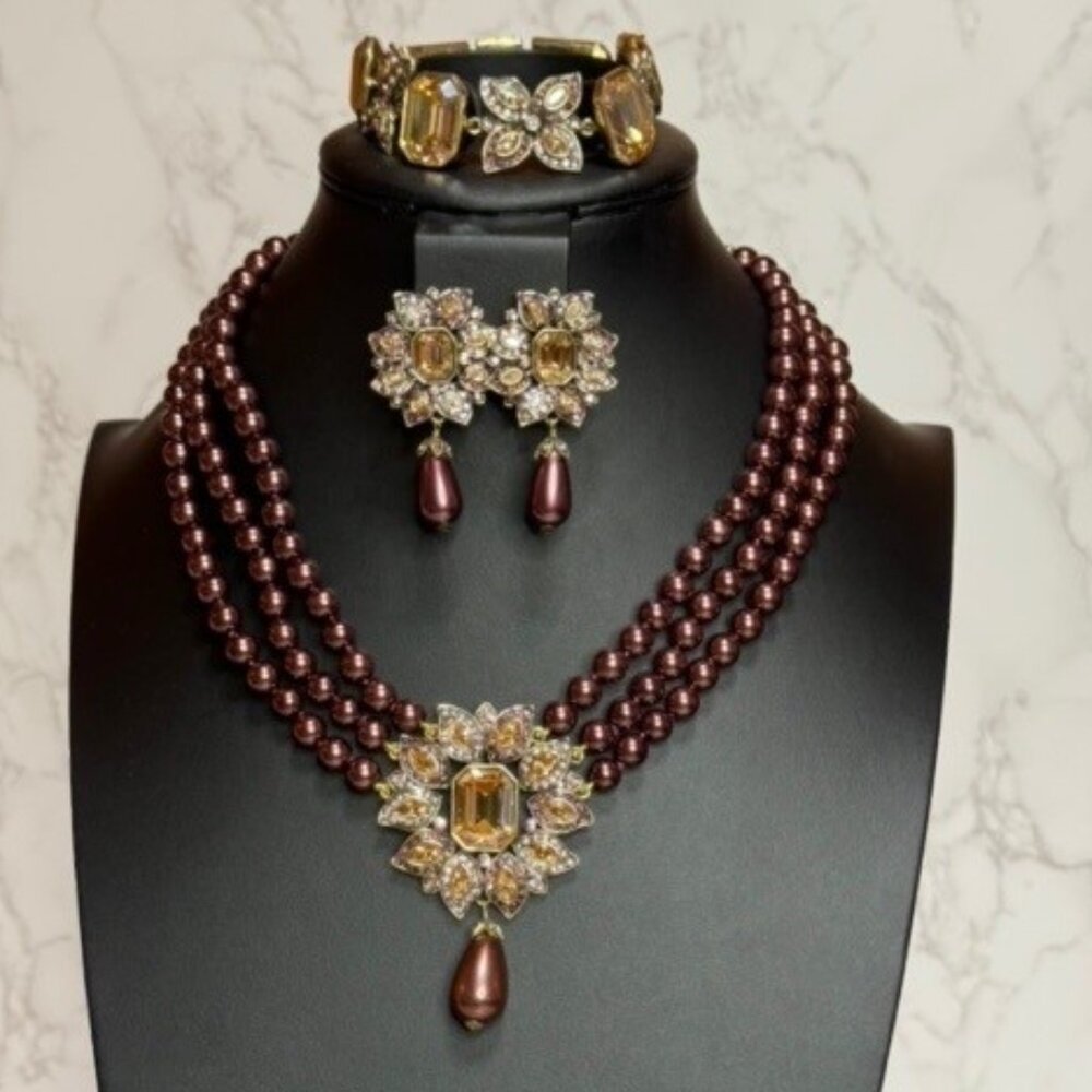 Heidi Daus "Purple/Gold Twist" Set